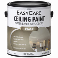 Latex Ceiling Paint, Brite White Flat, 1-Gallon (Pack of 4)