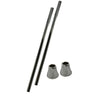 1 Pair 3/4 x 28-Inch Hexagon Polished Stainless-Steel Lavatory Tube
