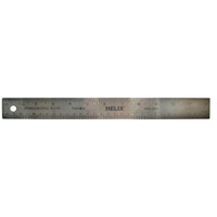 Helix 12 in. L Stainless Steel Ruler Metric
