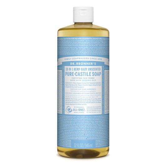 Dr. Bronner's Organic Baby Unscented Scent Pure-Castile Liquid Soap 32 oz. 1 pk (Pack of 12)