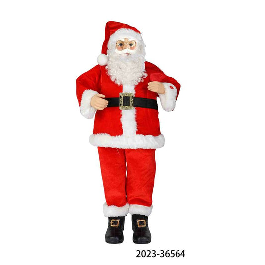 Pan Asian Creations Red/White AA Battery Animated Santa Christmas Decoration 36 H x 9 W x 12.6 in.