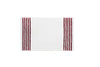 LIVIM NATURAL HOME Bath Rug 85% Cotton White with Beautiful Colored Lines R Red