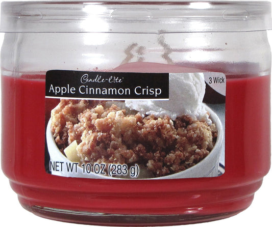 Candle lite 1879021 10 Oz Apple Cinnamon Scented Jar Candle (Pack of 4)
