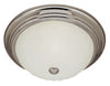 Bel Air Lighting Breakwater 6 in. H X 11 in. W X 11 in. L Brushed Nickel White Ceiling Fixture