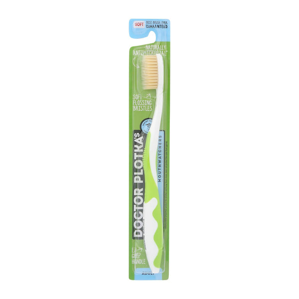 Cepillo de dientes para adultos Mouthwatchers A/B, color verde, 1 unidad, CT