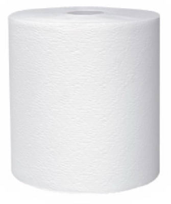 Hard-Roll Towels, White, 8-In. x 600-Ft., 6-Pk.