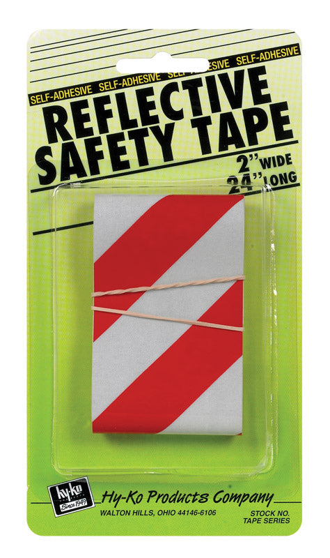 Hy-Ko 2 in. Rectangle Red/Silver Reflective Safety Tape 1 pk (Pack of 5)
