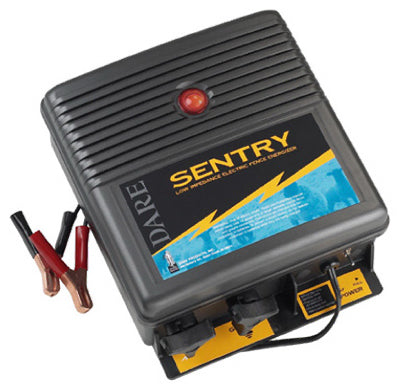 Sentry Series Electric Fence Energizer, 200-Acre, Battery Power, 12-Volt Battery