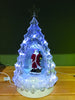 Decoris  LED Clear Tree With Santa  Christmas Decoration  White  Glass  1 pk