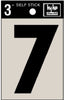Hy-Ko 3 in. Black Vinyl Number 7 Self-Adhesive 1 pc. (Pack of 10)