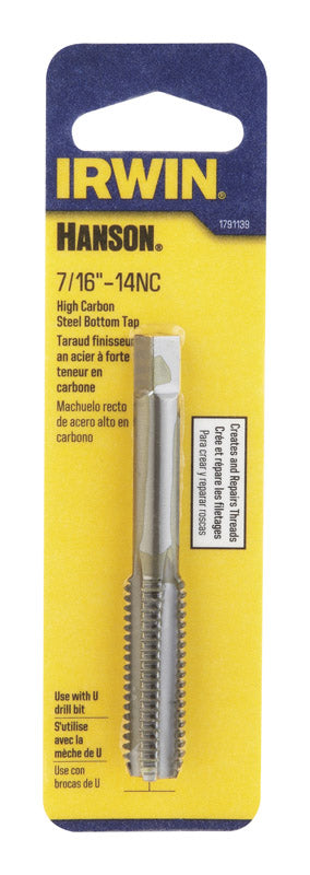 Irwin Hanson High Carbon Steel SAE Bottom Tap 7/16 in.-14NC  1 pc