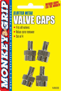 Valve Caps, Slotted, 4-Pk. (Pack of 6)