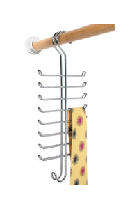 iDesign 5-1/4 in. H X 3/4 in. W X 12-3/4 in. L Chrome Classico Belt and Tie Rack 1 pk