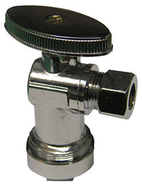 Angle Stop Valve, Chrome, 5/8 x 3/8-In.