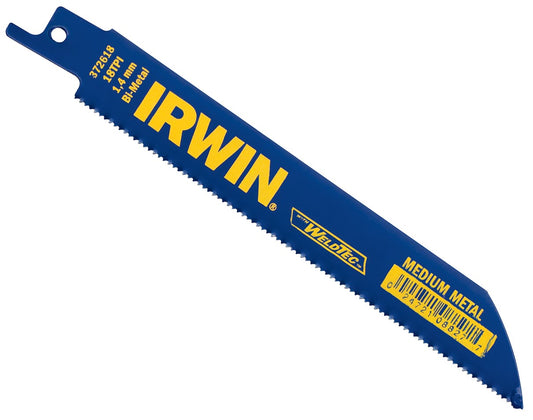 Irwin 372618B 6" 18 TPI Metal Cutting Reciprocating Blade Pack 25 Count