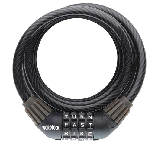Wordlock 5. in. H X 0.4 in. W X 5 ft. L Steel 4-Dial Combination Cable Lock