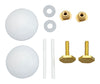 Ace  Toilet Bolts Set  White  Plastic
