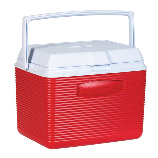 Rubbermaid Blue/Modern Red Sporty Style Odor Resistant Victory Cooler 24 qt. Capacity