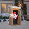 Gemmy Polyester Christmas Airblown Animated Santa Inflatable 72.05 H x 43.31 W x 43.31 L in.