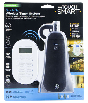 Wireless Timer System, Indoor/Outdoor, 2-Outlet