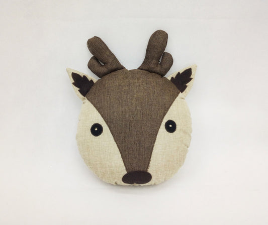 Celebrations Reindeer Head Holiday Throw Pillow Brown/White Polyester (Pack of 4)