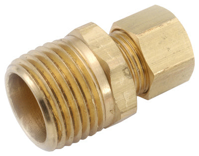 Anderson Metals 5/8 in.   Compression  T X 1/2 in.   D MIP  Brass Connector