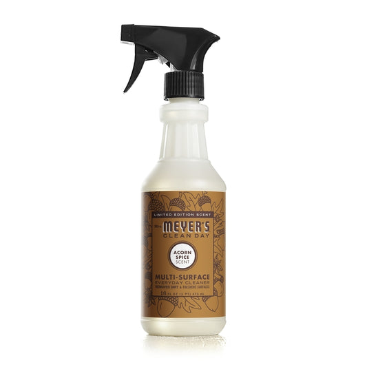 Mrs. Meyer's Clean Day Acorn Spice Scent Organic Multi-Surface Cleaner Spray 16 oz (Pack of 6).