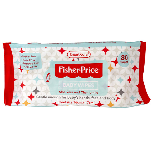 Fisher Price White Baby Wipes 80 pk (Pack of 12)