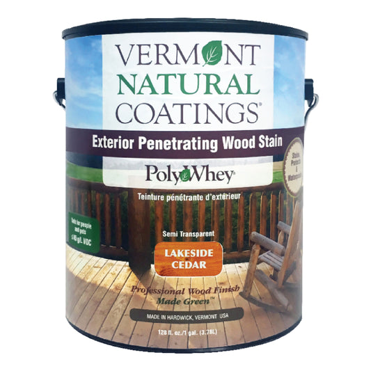 Vermont Natural Coatings  PolyWhey  Semi-Transparent  Lakeside Cedar  Water-Based  Penetrating Waterborne (Pack of 4)