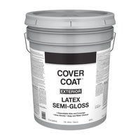 Valspar Cover Coat Semi-Gloss White House Paint 5 gal