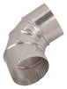 Deflect-O  Jordan  4.13 in. L x 4 in. Dia. Silver/White  Aluminum  Elbow