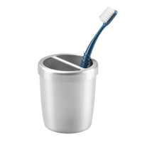 InterDesign 39340 3.6" X 3.9" Brushed Alumina Toothbrush Holder