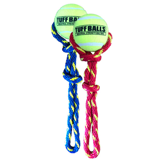 Petsport Fling Thing Assorted Polyster/Rubber Rope with Tennis Ball Dog Toy Medium/Large 1 pk