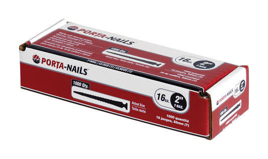 Porta-Nails  2 in. 16 Ga. Straight Strip  Flooring Nails  Screw Shank  1,000 pc.