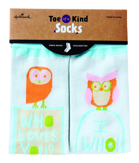 Hallmark Owls Crew Socks Cotton 1 pk (Pack of 2)
