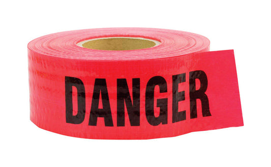 C.H. Hanson  500 ft. L x 3 in. W Polyethylene  Danger  Barricade Tape  Red