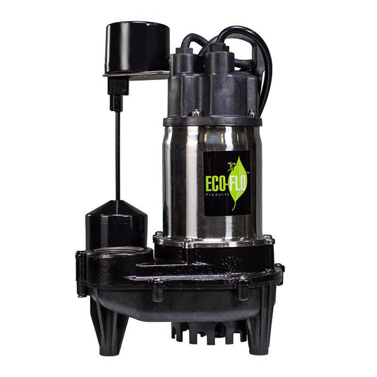ECO-FLO 3/4 HP 5100 gph Stainless Steel Vertical Float Switch AC Submersible Sump Pump