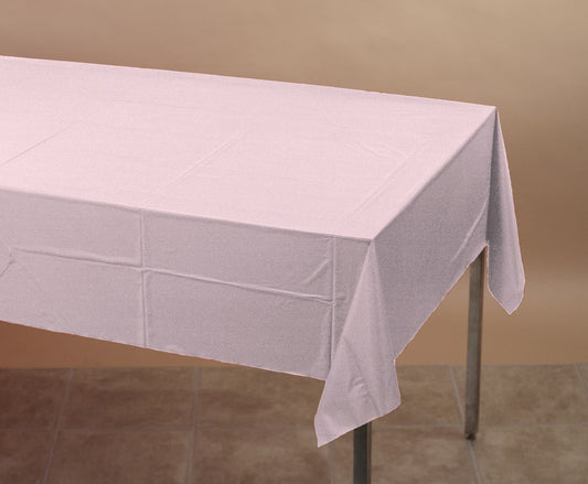 Creative Converting 710129 54" X 108" Classic Pink Tablecover                                                                                         