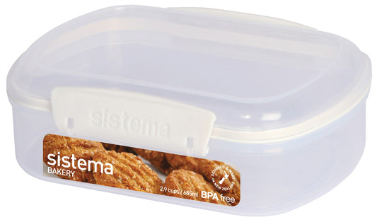 Sistema 1220ZS 2.9 Cups Clear Rectangular Bakery Storage Container