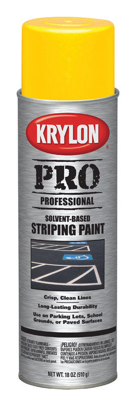 Krylon PRO Highway Yellow Spray Paint 18 oz. (Pack of 6)