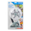 O2COOL 10 in. H x 4 in. Dia. 1 speed Battery Clip Fan (Pack of 4)