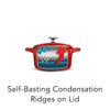 24 oz Enameled Cast-Iron Series 1000 Covered Mini Cocotte - Gradated Red