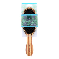 Earth Therapeutics Regular Bamboo Natural Bristle Cushion Brush - 1 Brush