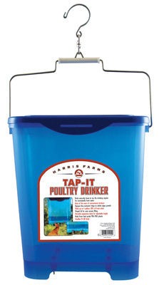 Tap-It Poultry Drinker, Opaque Blue, 4-Gal.