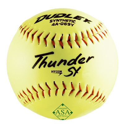 Pelota de sóftbol Thunder SY, ASA, 12 pulgadas, paquete de 6.