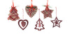 Decoris  Assorted  Ornaments  Red/Green  MDF  1 pk (Pack of 72)