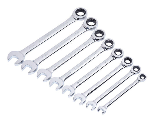 GearWrench Metric Combination Wrench 12 in. L 8 pc