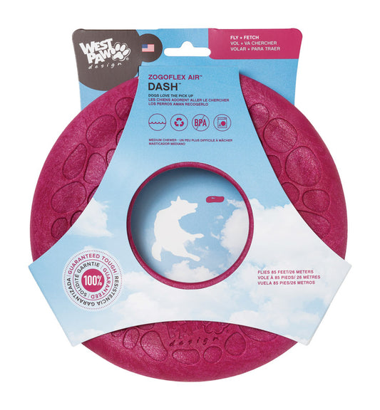 West Paw Zogoflex Air Pink Disc Synthetic Rubber Frisbee Medium