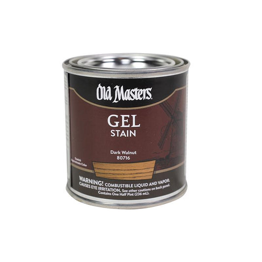 Old Masters Semi-Transparent Dark Walnut Oil-Based Alkyd Gel Stain 0.5 pt
