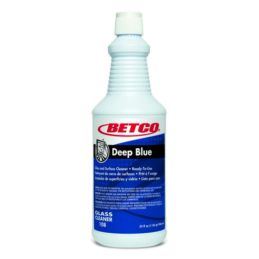 Betco Deep Blue Original Scent Glass and Surface Cleaner 32 oz. Liquid (Pack of 12)